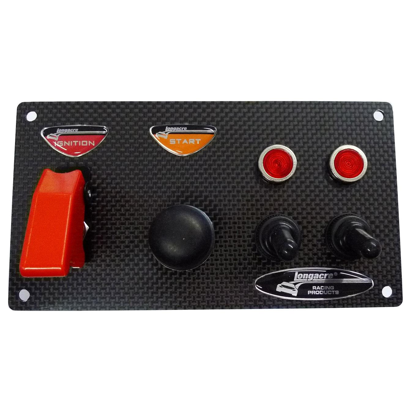 Longacre Carbon Fibre Switch Panel With Accessory Switches