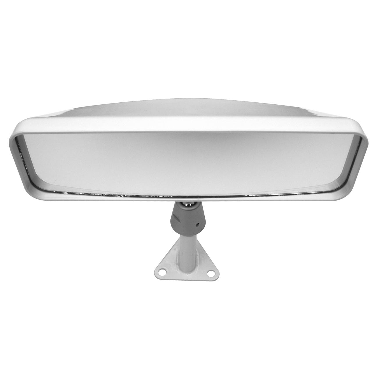 Lifeline Sports Car Mirror White Centre Mount With 50mm Stem