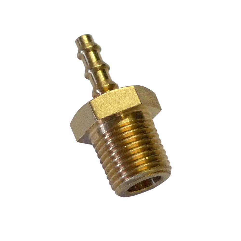 Brass Pipe End 1/8NPT Male Thread for 3mm I.D. Pipe