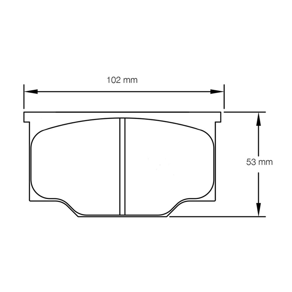 Mintex Racing Brake Pads MDB1541-M1155 for Girling AR5 & AR6 Calipers