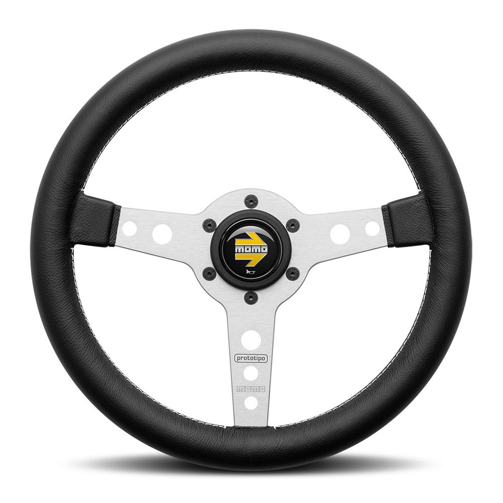 Momo Prototipo Steering Wheel Silver Spokes & 320mm Diameter