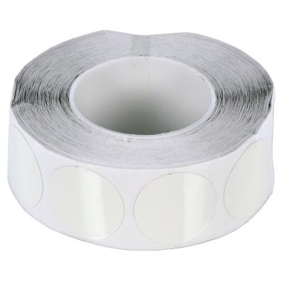 Self Adhesive White Foil Tape Discs - 45mm Diameter