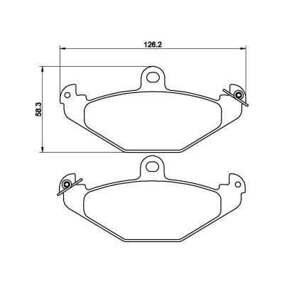 Mintex Brake Pads MDB1891-M1144 Vauxhall VX220 Rears