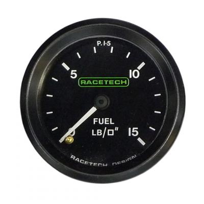 Racetech Fuel Pressure Gauge 0-15 PSI