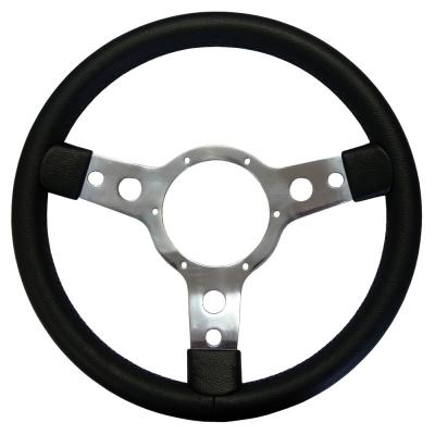 Springalex 13 Inch Traditional Steering Wheel With Leather Rim