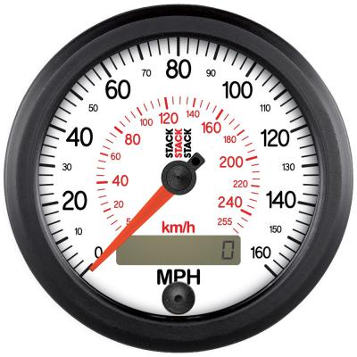 Stack Professional Speedometer White Face