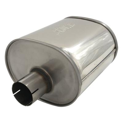 Jetex Large Volume Oval Silencer in Stainless Steel 63mm I.D. Offset Vertically