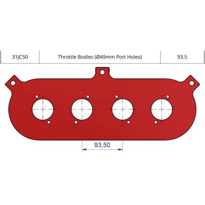ITG JC50 Base Plate to suit Throttle Bodies 93.5mm Centres